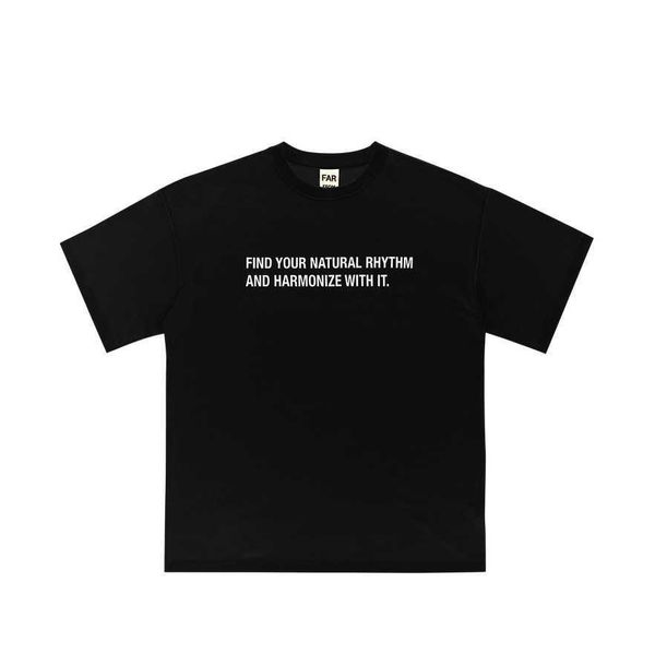 

far.archive phrases t-shirt letter printed short sleeve t-shirt, White;black