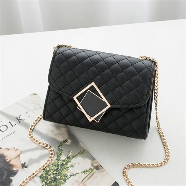 

new ladies diamond chain shoulder bag personalized handbag slung fashion coin purse, Black