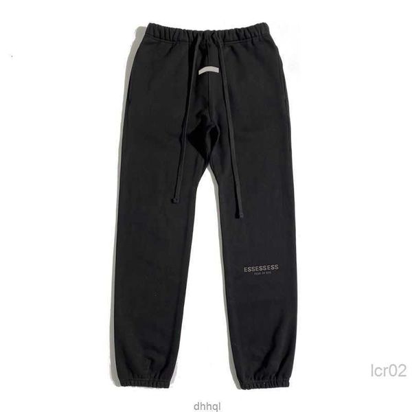 

men's fashion designer essentail mens pants essen casual letter reflective sweatpants jogging trousers hip pop streetwear qualityzj19l, Black