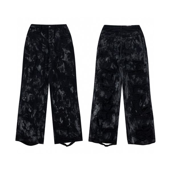 

men's plus size pants round neck embroidered and printed polar style summer wear with street pure cotton 35t, Black;brown