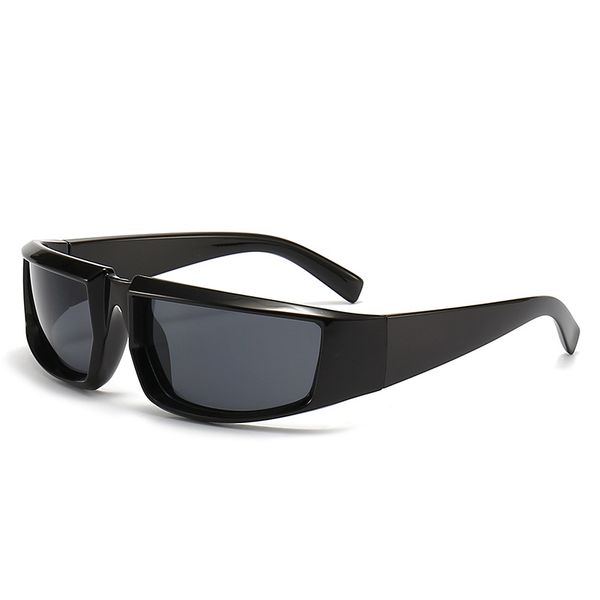 

luxury y2k wrap around trendy sunglasses for women men fashion futuristic rectangle sunglasses eyewear, White;black