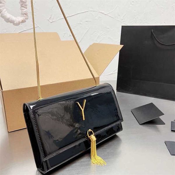 

bags luxury chain shoulder bag women designer fashion hardware tassel crossbody bags light leather purse handbags 221216