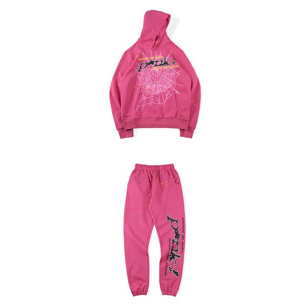 

designer mens sp5der hoodie and pants tracksuit young thug spider hoodies womens sweatshirts web printed 555555 graphic y2k hoodiesk, Black