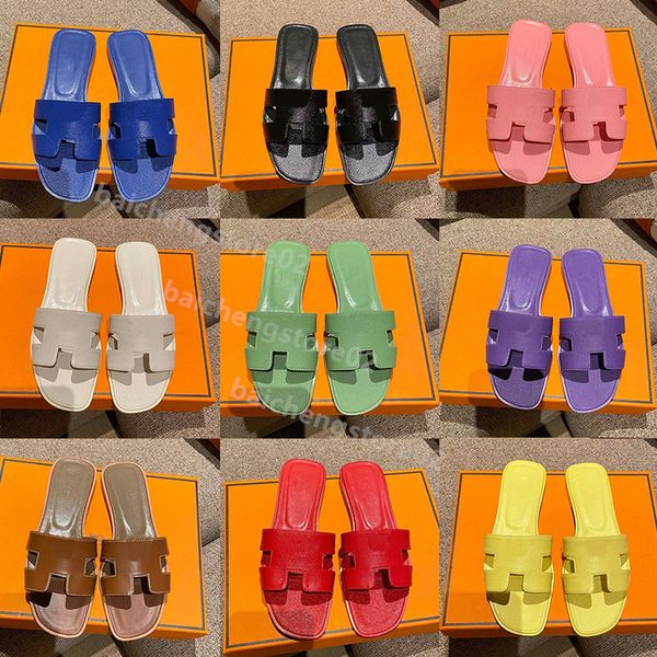 

womens designer sandal h platform sandals men slides thick bottom flip flops summer flat shoes casual beach sandale genuine leather with box, Black