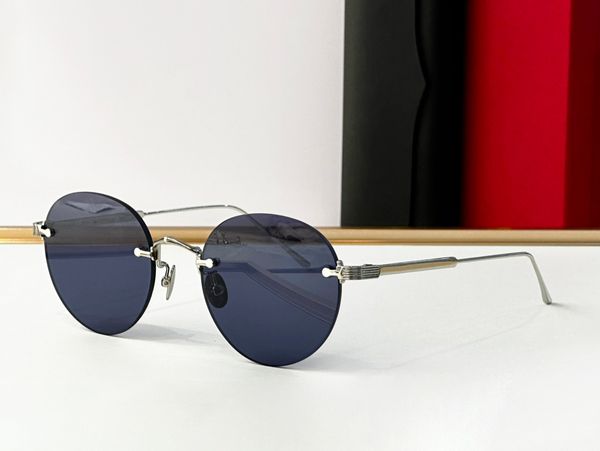 

fashion designer mens women sunglasses 0393 vintage round high-grade metal rimless sun glasses summer leisure versatile style anti-ultraviol, White;black