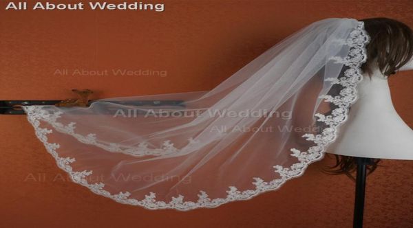 

bridal veil lace one layer wedding hair accessory with comb 2019 new style real po1038243, Black