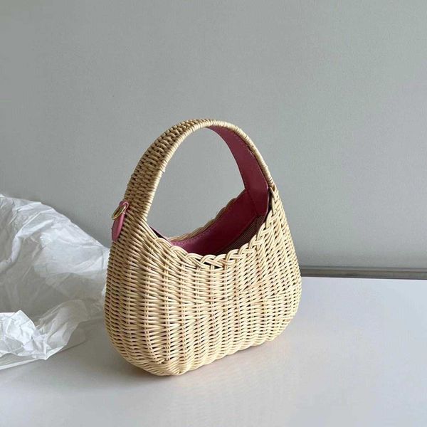 

designer bags sweet cute bamboo basket bag straw woven handbag miu tote bag jyyr