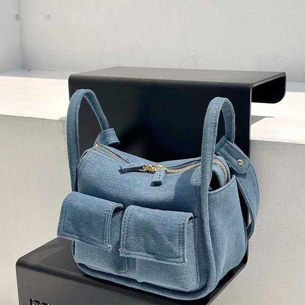

denim pocket shoulder bag summer designer jeans basket mug bucket wholesale