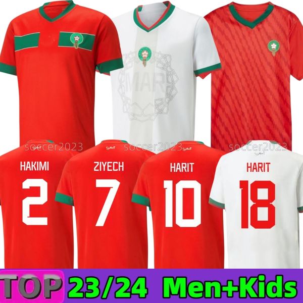

22 23 24 moroccan soccer jerseys hakimi maillot marocain ziyech en-nesyri football shirts men kids kit harit saiss idrissi boufal jersey mar, Black;yellow
