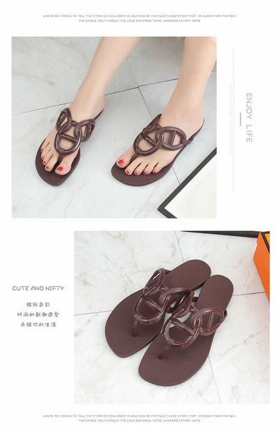 

new arrive designer women h egerie slipper luxury lady egerie flat sandals 33zh summer beach flip casual shoes perfect gift