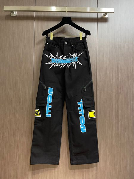 

men's plus size pants round neck embroidered and printed polar style summer wear with street pure cotton 3e4y, Black;brown