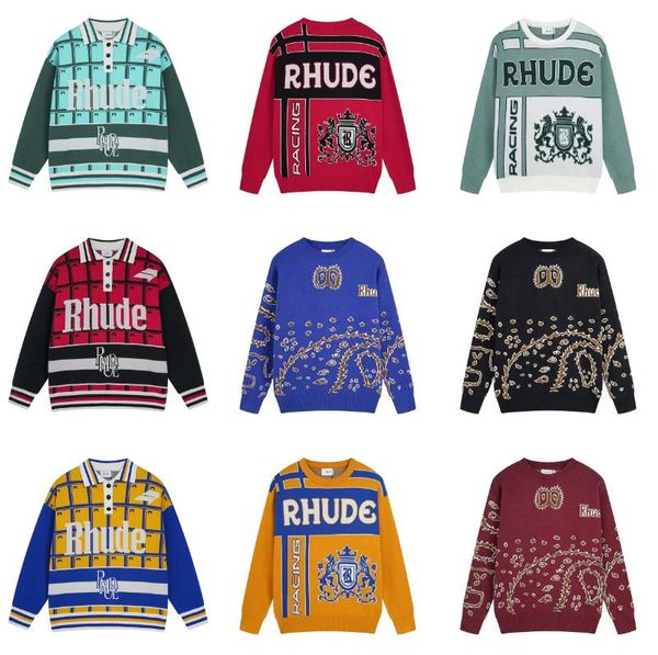 

mens rhude hoodie hoodie letter print long sleeve fashion men women sweatshirts sweater hip hop hoodies brand sweatshirts us size, Black