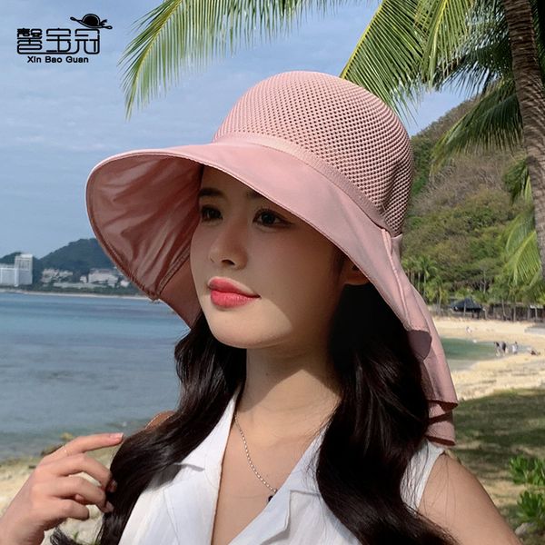 

fashion designer jewelry new women's fashionable shawl, sun hat, big brim bucket hat, outdoor versatile sunshade baseball cap wholesale, Blue;gray