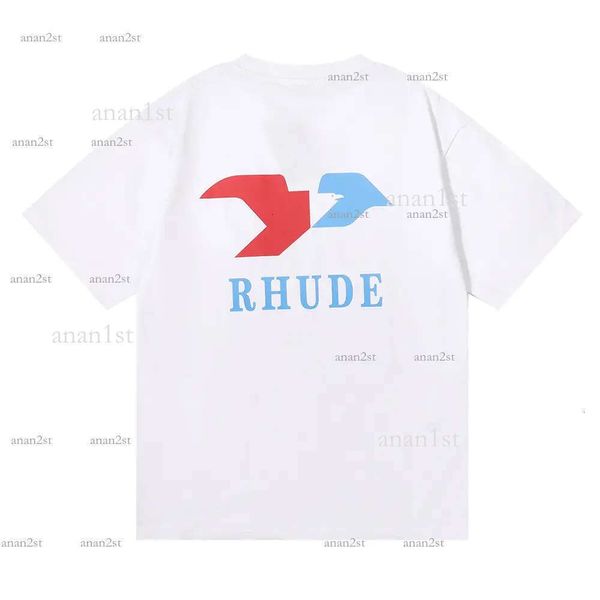 

rhude t-shirt summer designer t shirt men t shirts letter print shirt mens women clothing short sleevedd, White;black