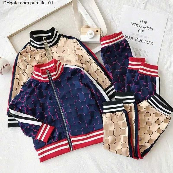 

clothing kids designer sets baby new luxury print tracksuits fashion letter jackets joggers casual sports style sweatshirt boys clothes h7jv, White