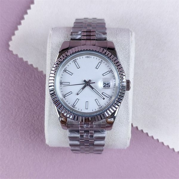

luxury watch for womens datejust montre de luxe full stainless steel orologio luminous couple designer watch mens formal classical pink whit, Slivery;brown