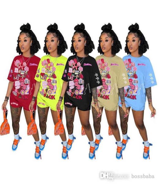 

women tracksuits two pieces set designer 2023 new popular elements printing digital positioning printing tshirt shorts sportwear 8863655, Gray