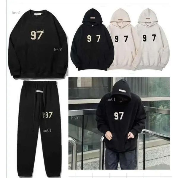 

new oversized men hoodies 1977 flocked 100% cotton sweatshirts loose couples fashion hip hop hoodie, Black