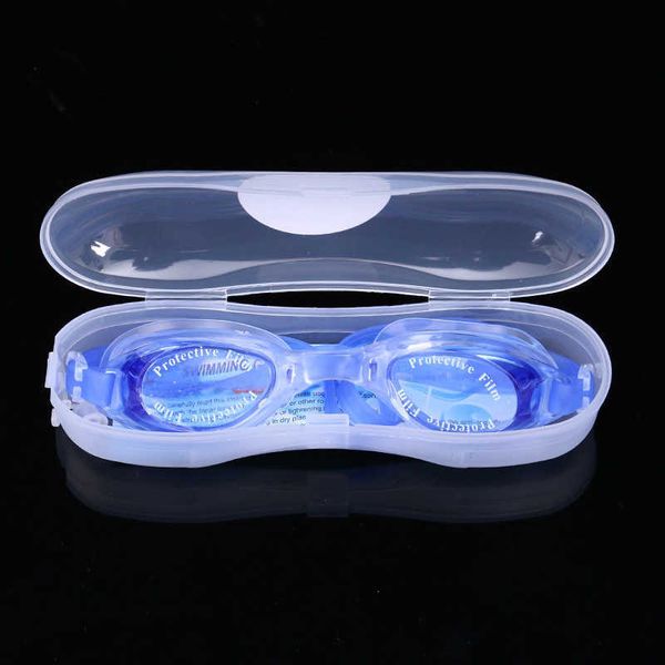 

swimming eyewear waterproof diving transparent adjustable swimming goggles neutral swimming glasses children, Blue