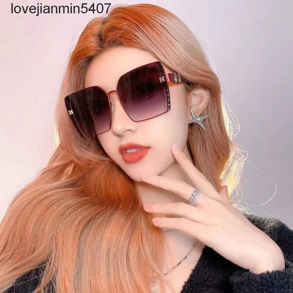

2023 luxury sunglasses factory for sale new fashion h-house square sunglass women's street shooting tiktok net red personalized glass l, White;black