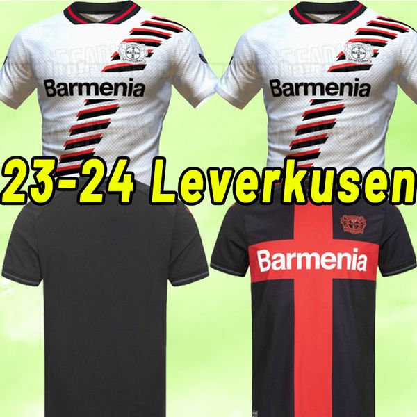 

23/24 bayer 04 leverkusen soccer jerseys 3rd demirbay wirtz bakker football shirt 2023 2024 bailey schick paulo ch aranguiz diaby home away, Black;yellow