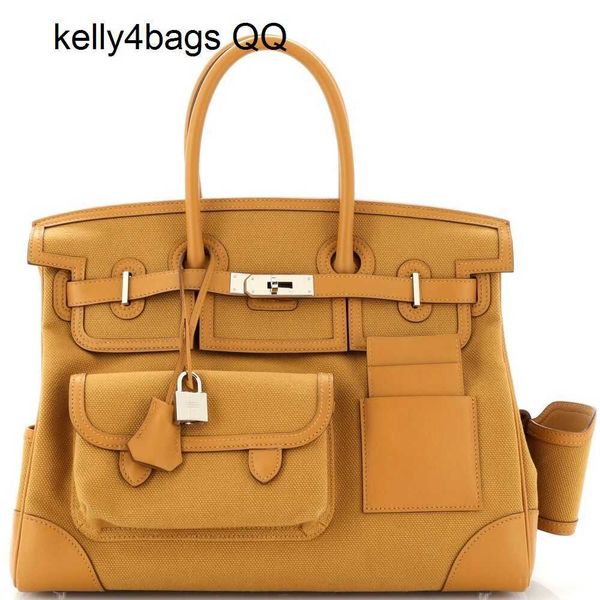 

outdoor bags cargo birkins h ermess canvas montage leather 7a quality handbag cargo toile and swift brownwith h logo qq qq