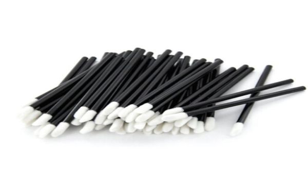 

new 300 pcs disposable lip brush lipstick applicator makeup tool black color 5366208