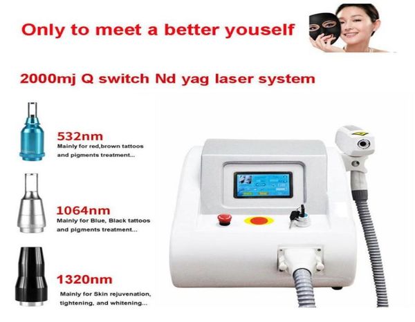 

portable 2000mj 532nm 1064nm 1320nm pigments tattoo removal machine q switch nd yag skin care beauty salon9927299, Black