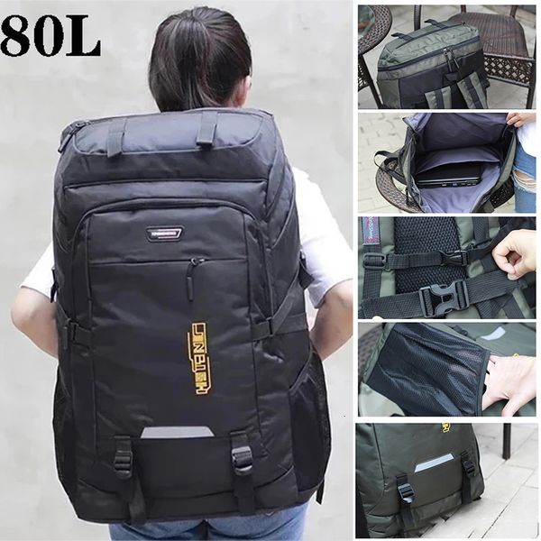 

day packs 80l 50l men's outdoor backpack climbing travel rucksack sports camping hiking school bag pack for male female women 230731