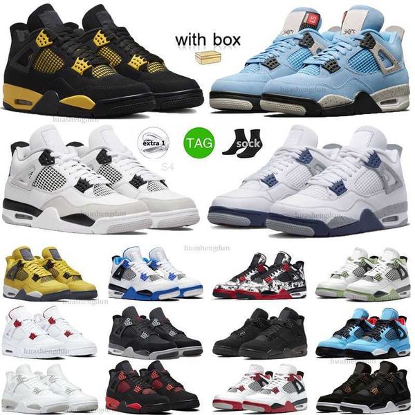 

4s basketball shoes jumpmans 4 og red thunder pine green military black cat white oreo sail seafoam university blue bred mens womens sports