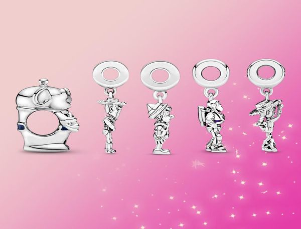 

925 silver charm toy charm buzz dangle charm pendant original fit bracelet jewelry2833847, Black