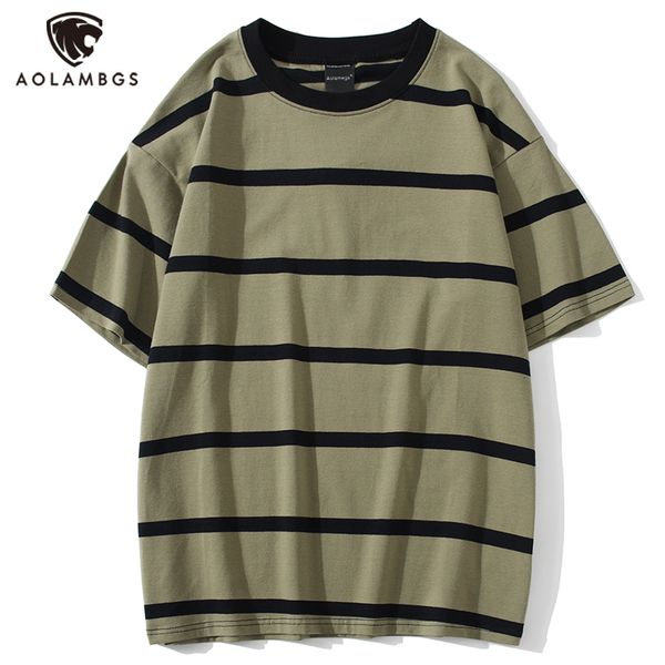 

mens tshirts aolamegs men t shirt color block print 3 color optional tee shirts simple high street basic allmatch cargo male streetwear 230, White;black