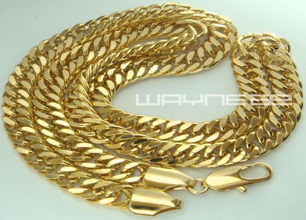 

men039s 18k 18ct yellow gold filled 60cm and 50cm lenght curb chain necklace n2524901030, Silver