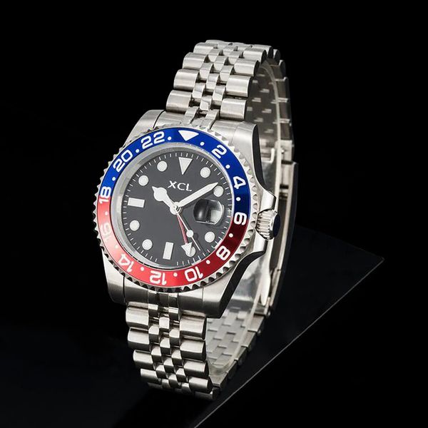 

brand mens watch automatic mechanical sapphire crystal stainless steel 2813 movement watches watch folding buckle waterproof watches wristwa, Slivery;brown