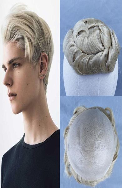

men039s toupee 613 blonde brazilian remy human hair toupee for men hair replacement system wigs for man thin hairpieces8049181, Black