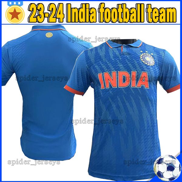 

23 24 india national football team soccer jerseys udanta singh colaco thapa 2023 2024 naorem mahesh singh chhetri samad kumar football shirt, Black;yellow