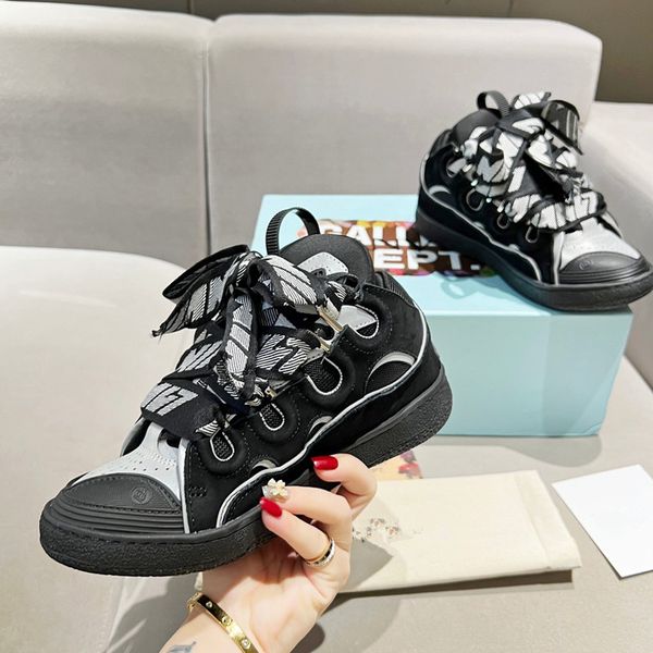 

designer shoes shoes casual shoes men women sneaker thick soled mens women cartoon letters thick soleg family beige 0728, Black