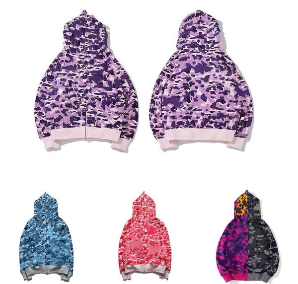 

designer mens hoodies zip up jackets long sleeve hooded coats loose camouflage jacket print woman hoody high1 quality casual sweatshirts siz, Black