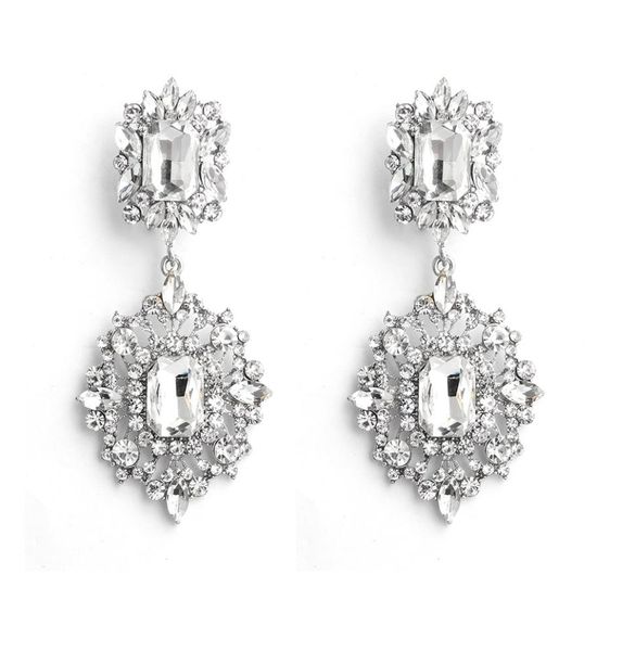 

personalized fashion hollowedout full of diamond earrings european and american simple popular lady pendant earrings jcc1038931118, Silver