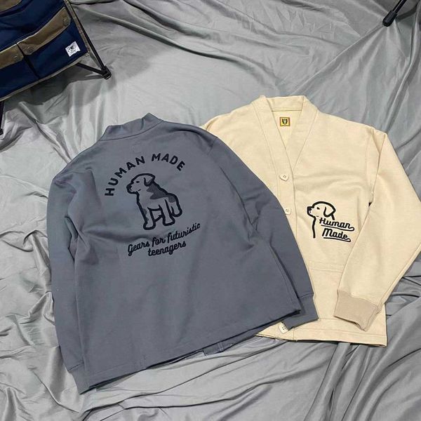 

human made rizhao labrador dog cardigan sweater brushed long sleeve dog flocking, Black