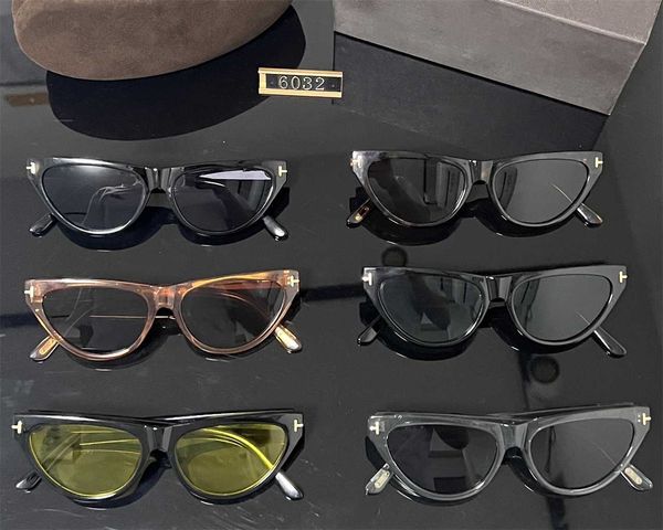 

glasses fashion men luxury designer sunglasses for women summer 6032 beach tf sunglasses 6 color womens sunglasses brand uv400 black lens, White;black