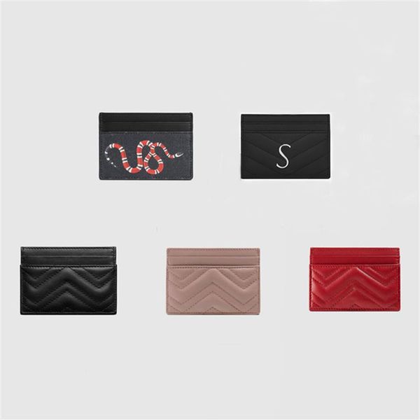 

luxury designer card holders wallets genuine leather new men fashion embossing coin purses holder with box women'274y, Red;black