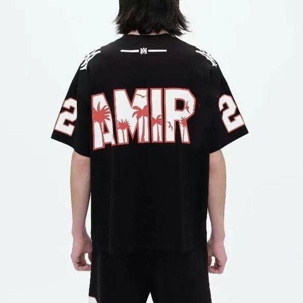 

mens tracksuits printed cotton sports jersey tshirt shorts draw rope quarter pants suit 230731, Gray