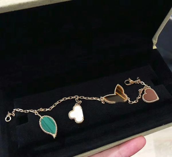 

luxury jewelry love bracelet women's van charm cleef bracelet fashion jewelry stainless steel chain jeweler gilded designer bracelet ay, Golden;silver