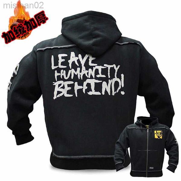 

men's hoodies sweatshirts 2020 mutant winter fitness men gyms hoodies sweatshirt bodybuilding hoody zipper casual sweatshirt men's, Black