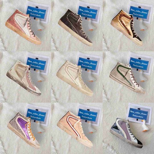 

women shoes designer sandal new retro release fashion goldens high mid slide super 2023 goosely ball star luxury sneakers s lot kkqy, Black