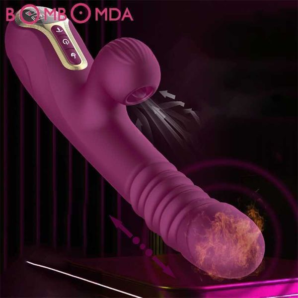 

toy massager massager rabbit thrusting vibrators female for women clitoris sucker stimulator heating dildos goods adults sucking machine
