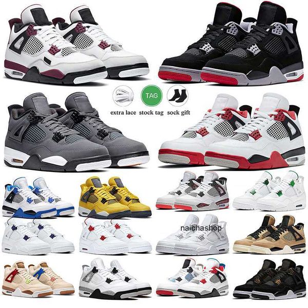 

outdoor shoes 4 4s mens sneakers women trainers new style of black cat military black red thunder neon bred university blue taupe haze eur 3