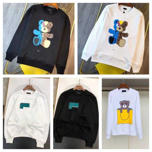 

2023 new mens fendis designers hoodie sweatshirts men hooded clothing homme high street print women hoodies pullover winter sweatshirt asian, Black