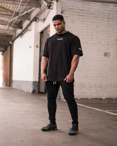 

5 colors mens t shirts muscle fitness sports t-shirt male hip hop oversized cotton outdoor summer fashion short sleeve 2qfrw, White;black